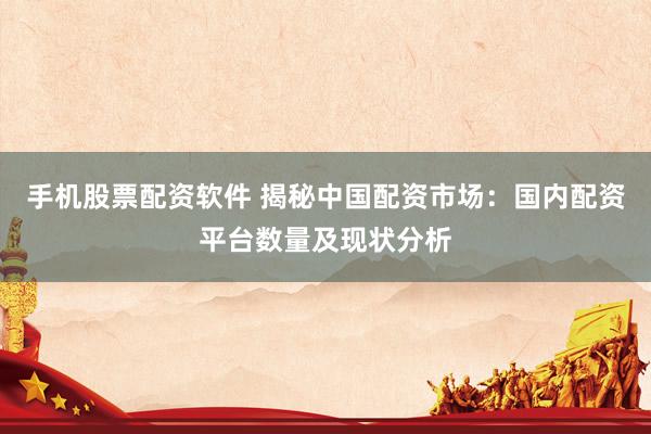 手机股票配资软件 揭秘中国配资市场：国内配资平台数量及现状分析